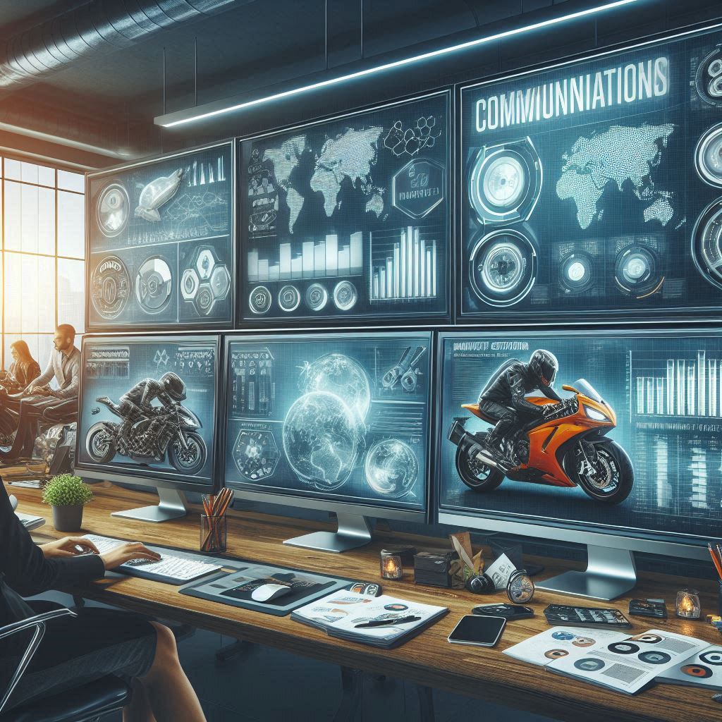 Imagen de una agencia de comunicación y marketingespecializada en el sector de la moto